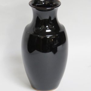 Hand Made Crackle Glaze Temmoku Ceramic Vase