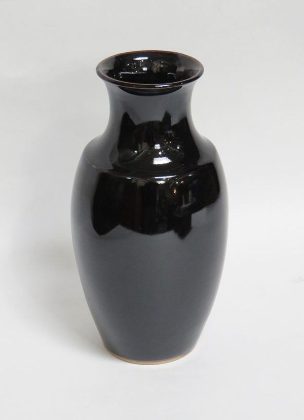 Hand Made Crackle Glaze Temmoku Ceramic Vase