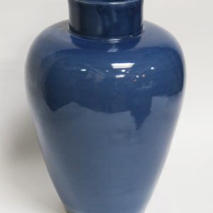 Hand Made Crackle Glaze Cobalt Blue Ceramic Vase