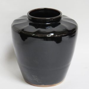 Hand Made Crackle Glaze Temmoku Ceramic Vase