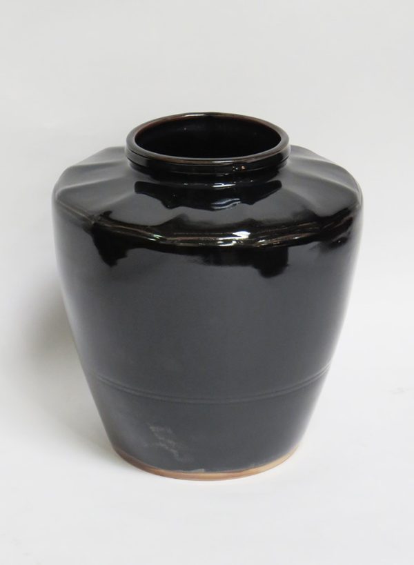Hand Made Crackle Glaze Temmoku Ceramic Vase