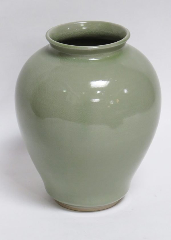 Hand Made Crackle Glaze Celadon Ceramic Vase