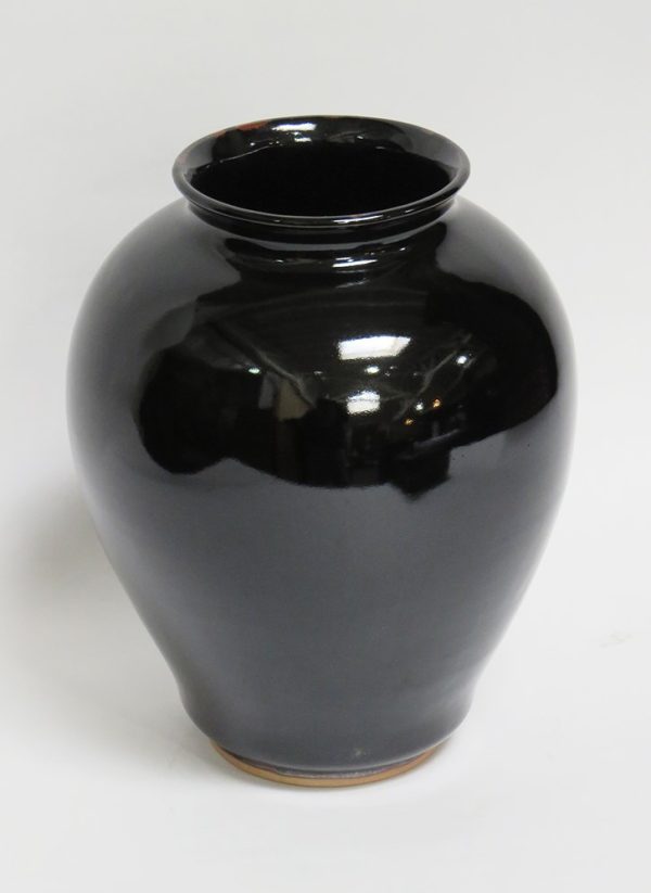 Hand Made Crackle Glaze Temmoku Ceramic Vase