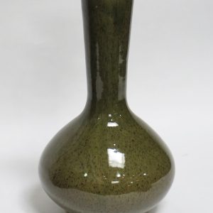 Hand Made Tea Leaf Green Ceramic Vase from Chiang Mai, Thailand.