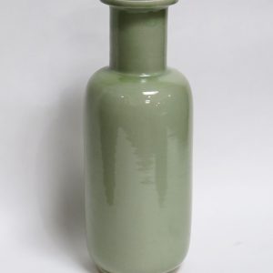 Hand Made Crackle Glaze Celadon Ceramic Vase from Chiang Mai, Thailand.