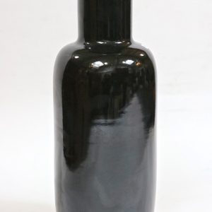 Hand Made Crackle Glaze Temmoku Ceramic Vase from Chiang Mai, Thailand.