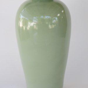 Hand Made Crackle Glaze Celadon Ceramic Vase from Chiang Mai, Thailand.