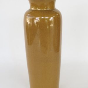 Hand Made Crackle Glaze Golden Soba Ceramic Vase from Chiang Mai, Thailand.