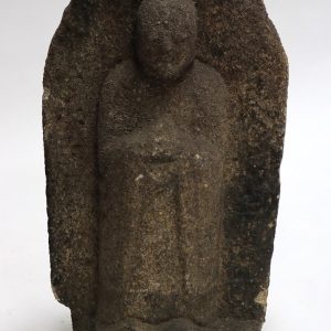 Hand Carved Granite Statue of Jizo (Protector of Children) from Japan, 18th c.
