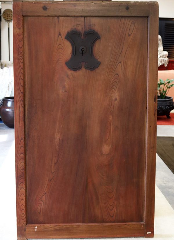 Keyaki Wood Kura Door with Iron Lock from Japan, 19th c.