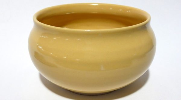 Hand Made Pale Yellow Ceramic Bowl