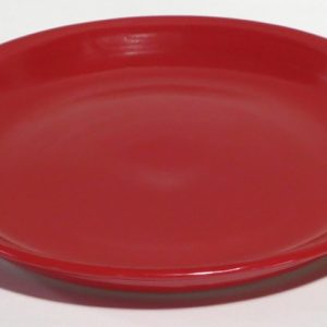 Hand Made Apple Red Ceramic Plate
