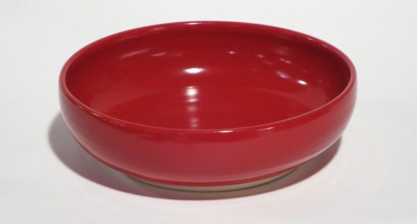 Hand Made Apple Red Ceramic Bowl