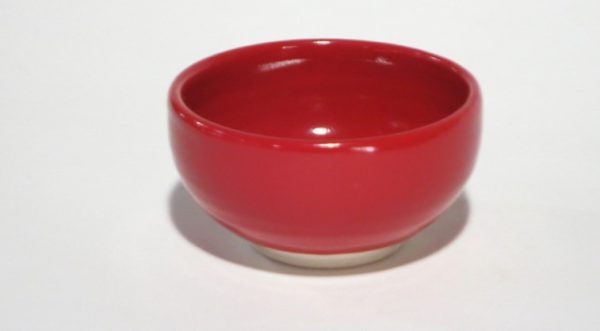 Hand Made Apple Red Ceramic Bowl